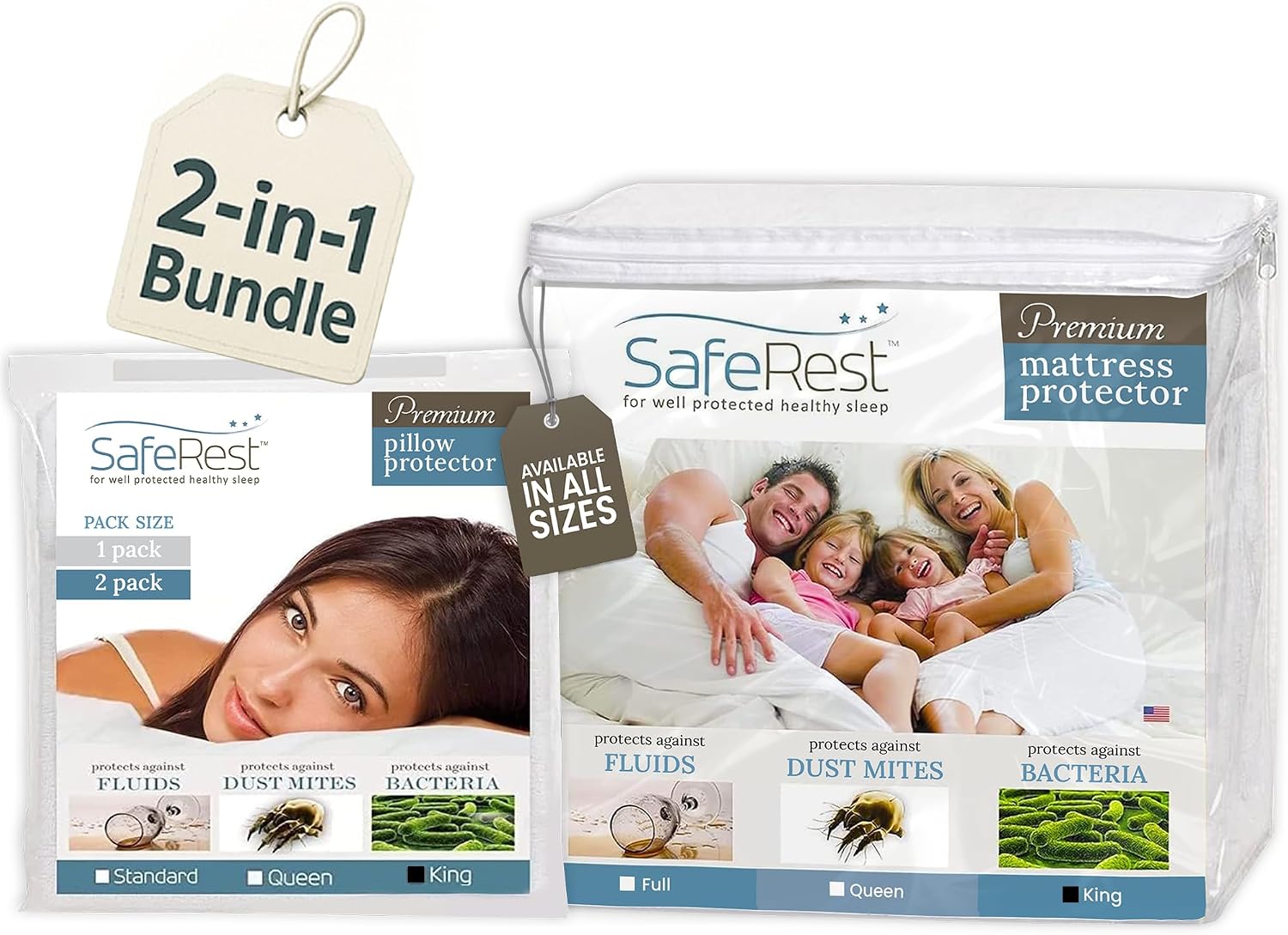 Mattress Protector + Pillow Protector Bundle